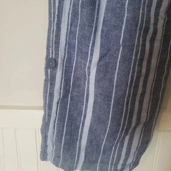 Ellen Tracy Stiped Linen Pants - Picture 7 of 7